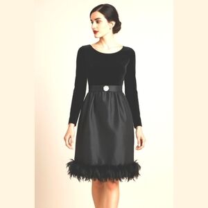 Vintage Laura Ashley Black Velvet Cocktail Dress